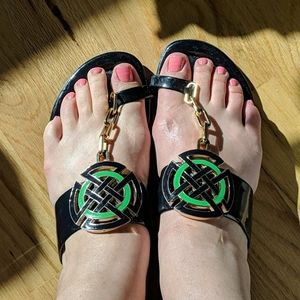 Tory Burch Navy Sandals